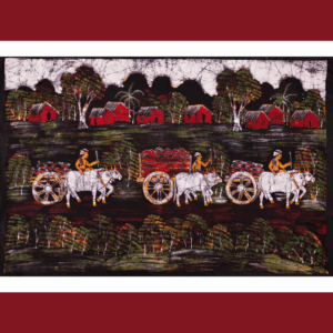 Batik Tapestry /Wall Hanging Rural India [137 cm  x 91cm ] 