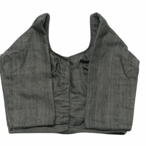 Elegant Ash Grey Mahi Silk Blouse – Tasar Look, Timeless Style