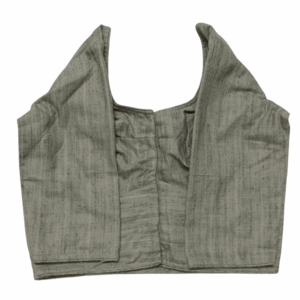 Elegant Dove Grey Mahi Silk Blouse – Tasar Look, Timeless Style
