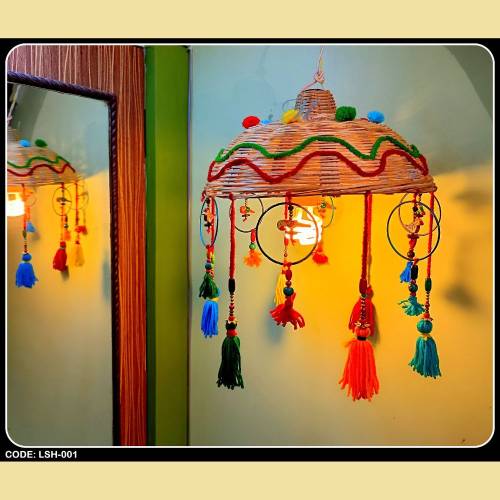 Lamp Shade Cane Basket