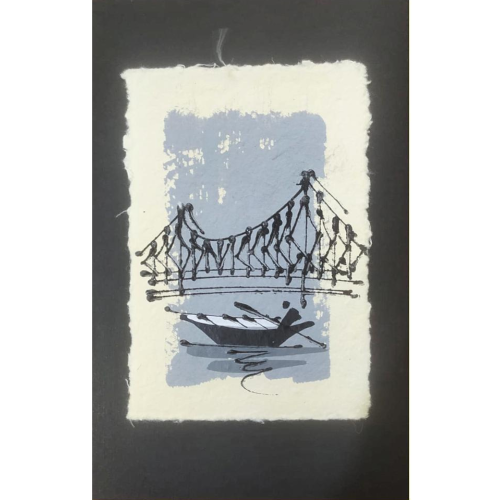 Notebook Large Howrah Bridge Black